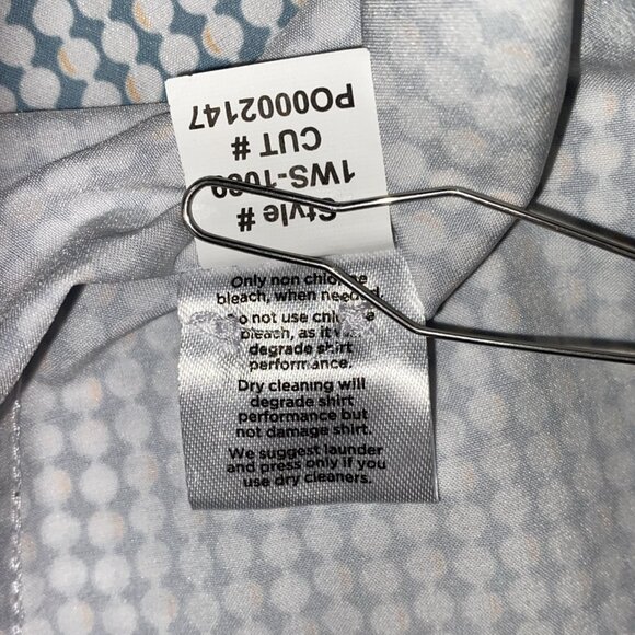 Mizzen + Main Leeward   Mens XL Polka Dot Shirt  Trim Fit Stretch - Picture 10 of 10